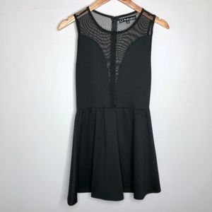 For Love & Lemons Lulu Mini Dress Sheer Panel